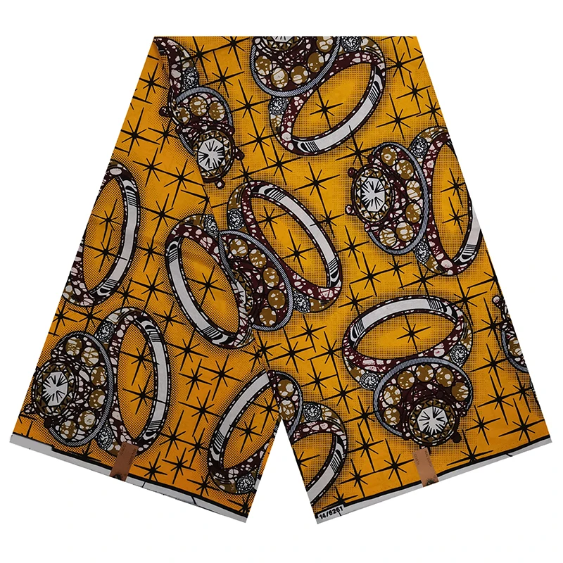 Latest Design African Veritable Wax Loincloth Fabric 100% Cotton Real Soft Batik Nigeriaan Dutch Style Authentic Original 6Yards