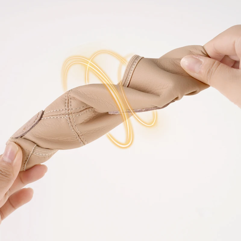 Kids Ballet Shoes Girls PU Leather Soft Split Sole Professional Dance Training Slippers Non-Slip