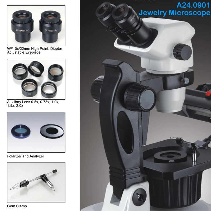 OPTO-EDU A24.0901-B 0.67 ~ 4.5x مجهر مجوهرات جيولوجي ستيريو مجهر