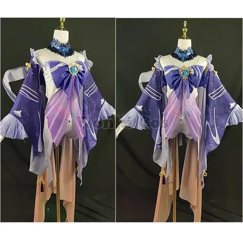 

qq38Game Impact Sangonomiya Costume Wig Halloween Party Gen Cosplay Shin Kokomi Costumes