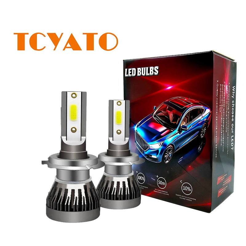 

TCYATO 2PCS C1 LED Headlamps H4 H7 H11 9005 9006 3000K4300K6000K8000K 7600LM 36W LED Automotive Headlamps High and Low Beam