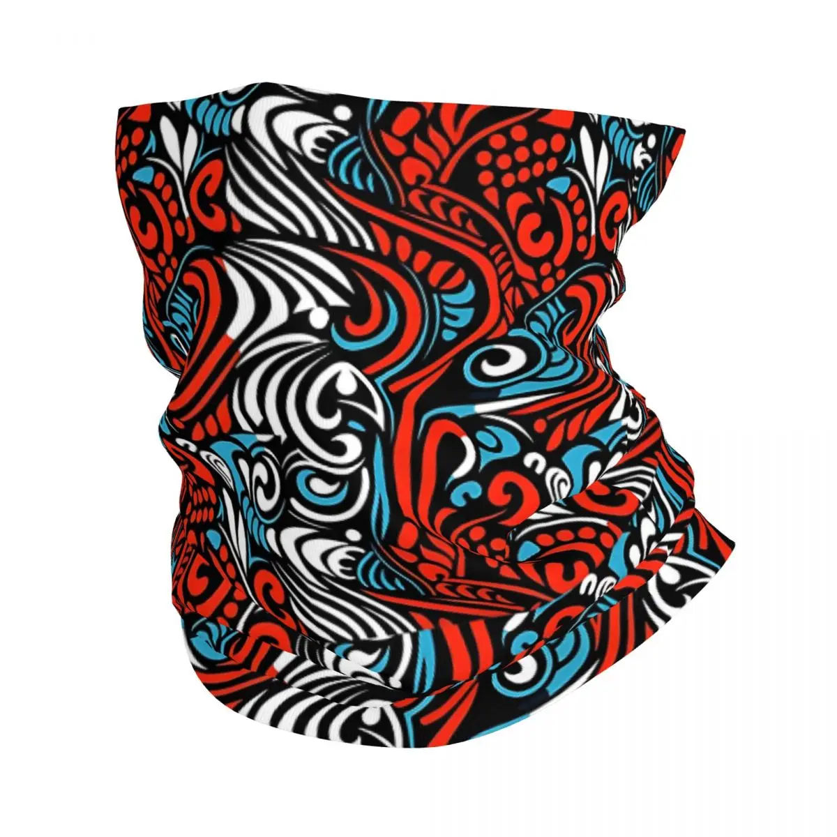 Maori Pattern Headband Neck Warmer Men Ski Running Tube Scarf Medical Nurse Face Bandana Gaiter