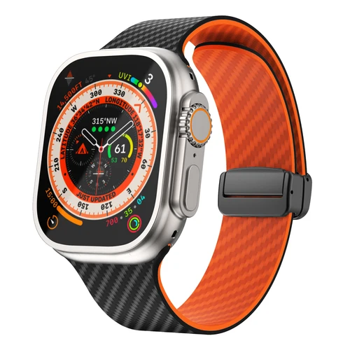 Imagen 2 del producto Correa magnética para correas de Apple Watch 44mm 45mm 49mm 41mm 40mm 42 46mm pulsera de silicona iWatch Ultra 3 2 series 7 6 se 8 9 10 11