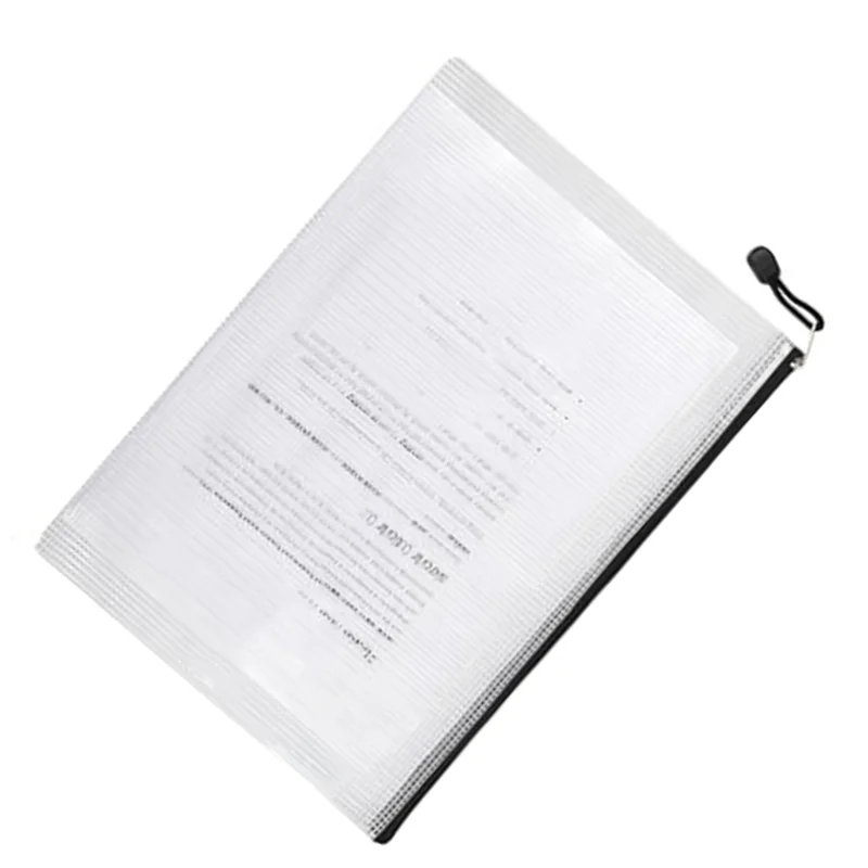 A34M-24Pcs 메쉬 지퍼 파우치 백, 13.5X9.5 인치 레터 크기, A4 크기 정리용 플라스틱 지퍼 백
