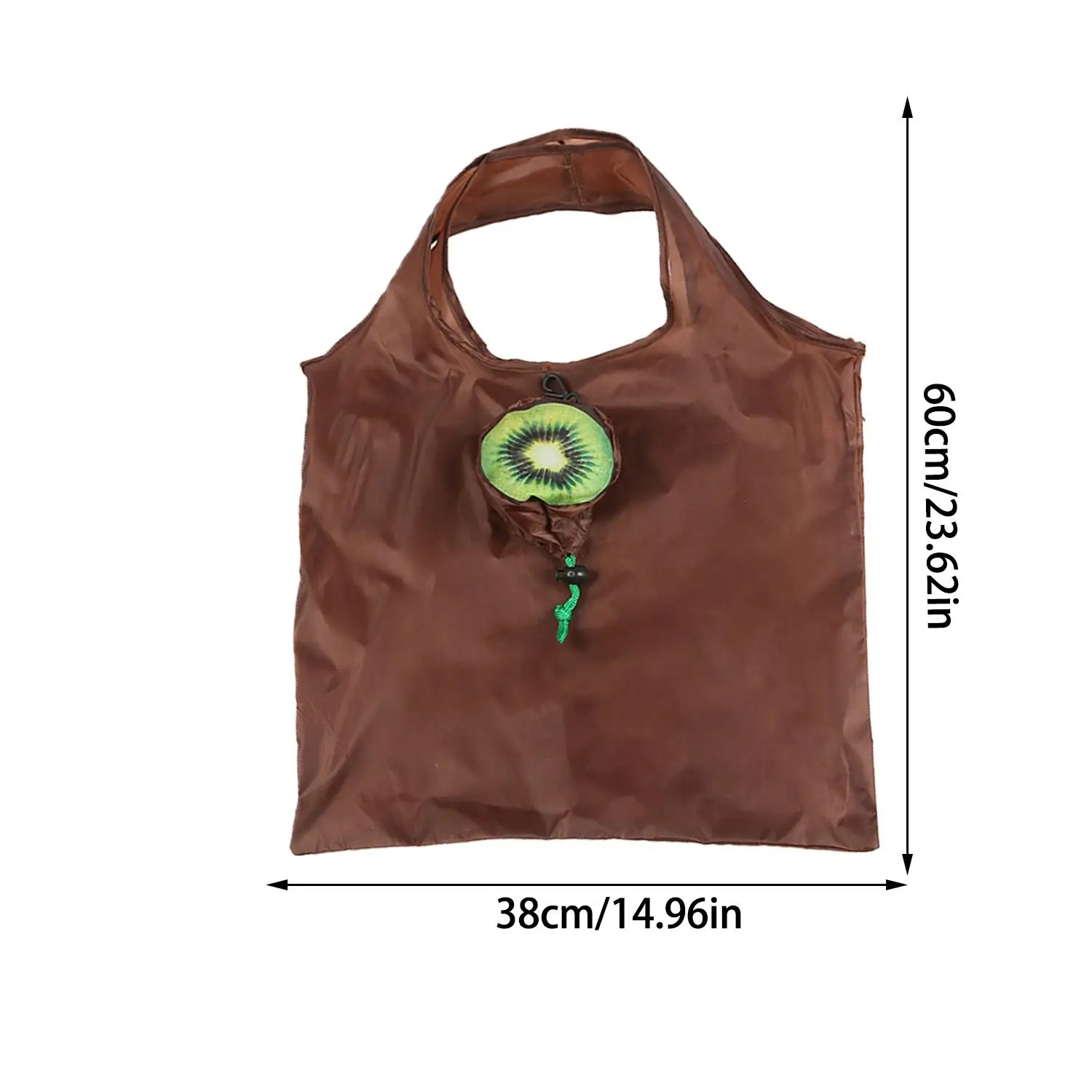 Bolsa de compras reutilizable ecológica plegable con estampado, bolsa de comestibles verde de poliéster, bolso de mano, bolsas de almacenamiento prácticas de gran capacidad, 1 ud.