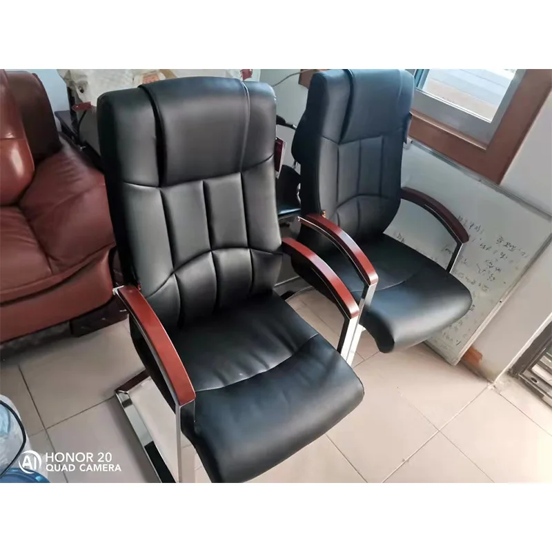 Conference chair Steel frame bow office chair Simple computer chair, chess and card chair, conference table matching chair