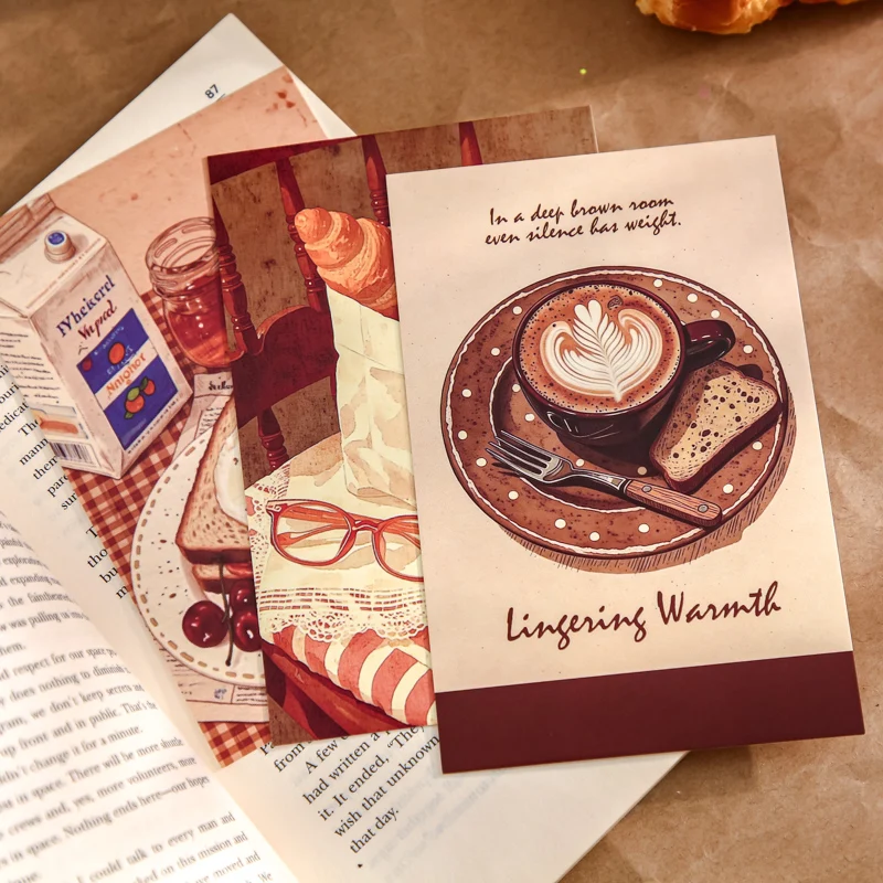 30Pcs/Bag Vintage Illustration Style Boxed Postcards Nostalgic Time Series Good Friends' Anniversary Gifts Collectibles Artworks