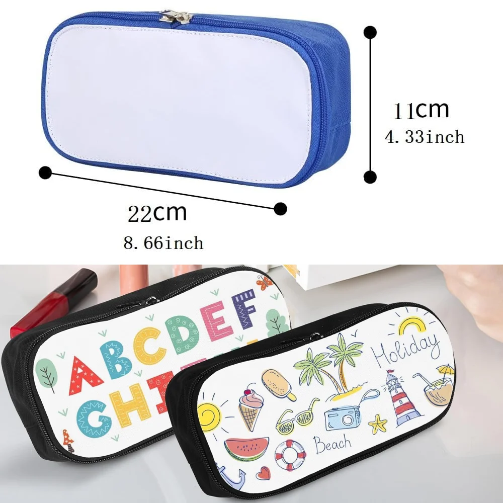 

10Pcs Sublimation Blanks Pencil Case Bags,Travel Makeup Bag Organizer Make Up Bag Removable Lid Design Toiletry Bag DIY Craft