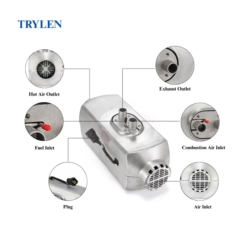 سخان ديزل 2KW/5KW من المصنع مباشرة، متعدد الجهد 12 فولت/24 فولت/110 فولت/220 فولت نظام تسخين الهواء لوقوف السيارات مع لـ RV #2