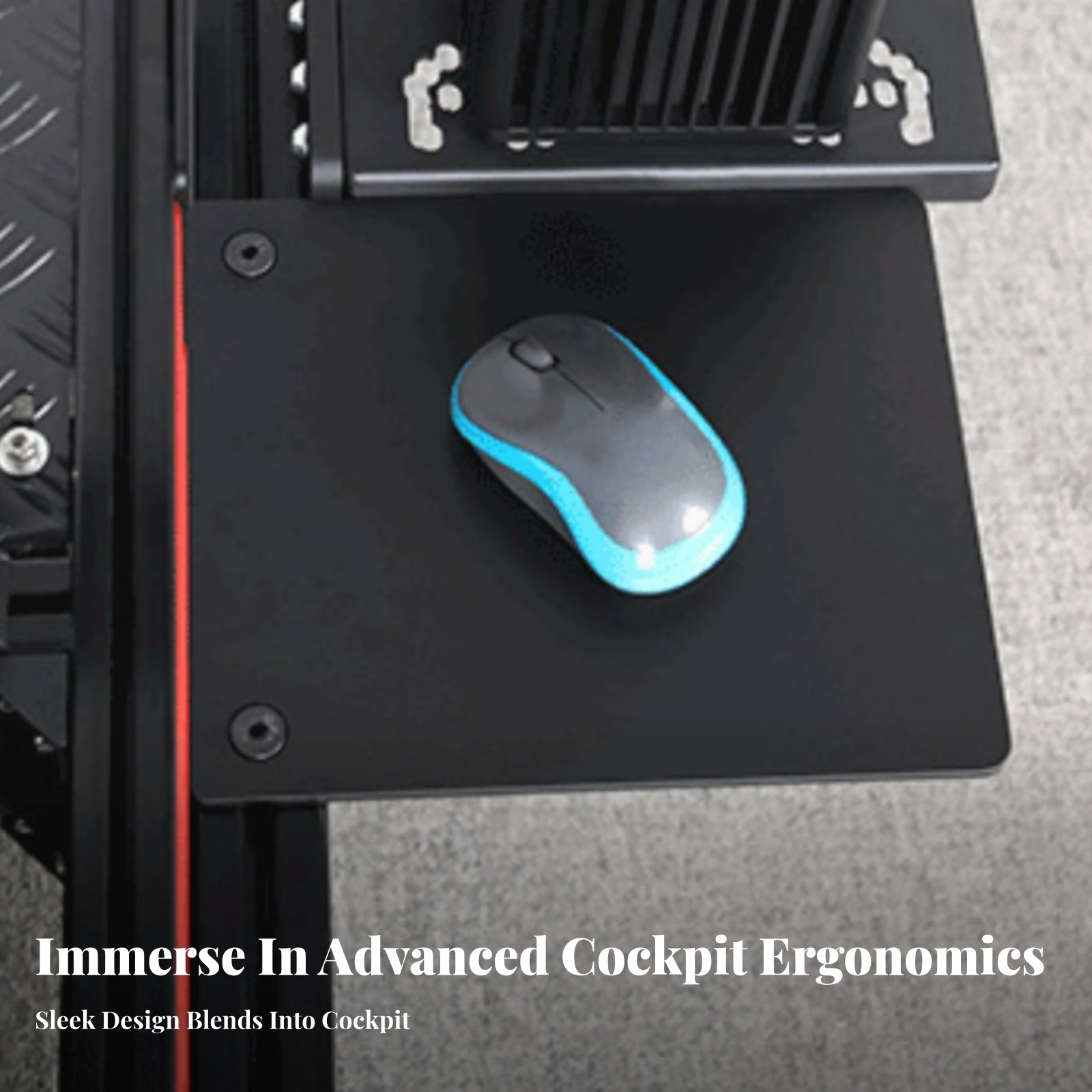Aluminum Mouse Board Rigid Mouse Board for Sim Racers, Simulator Cockpit