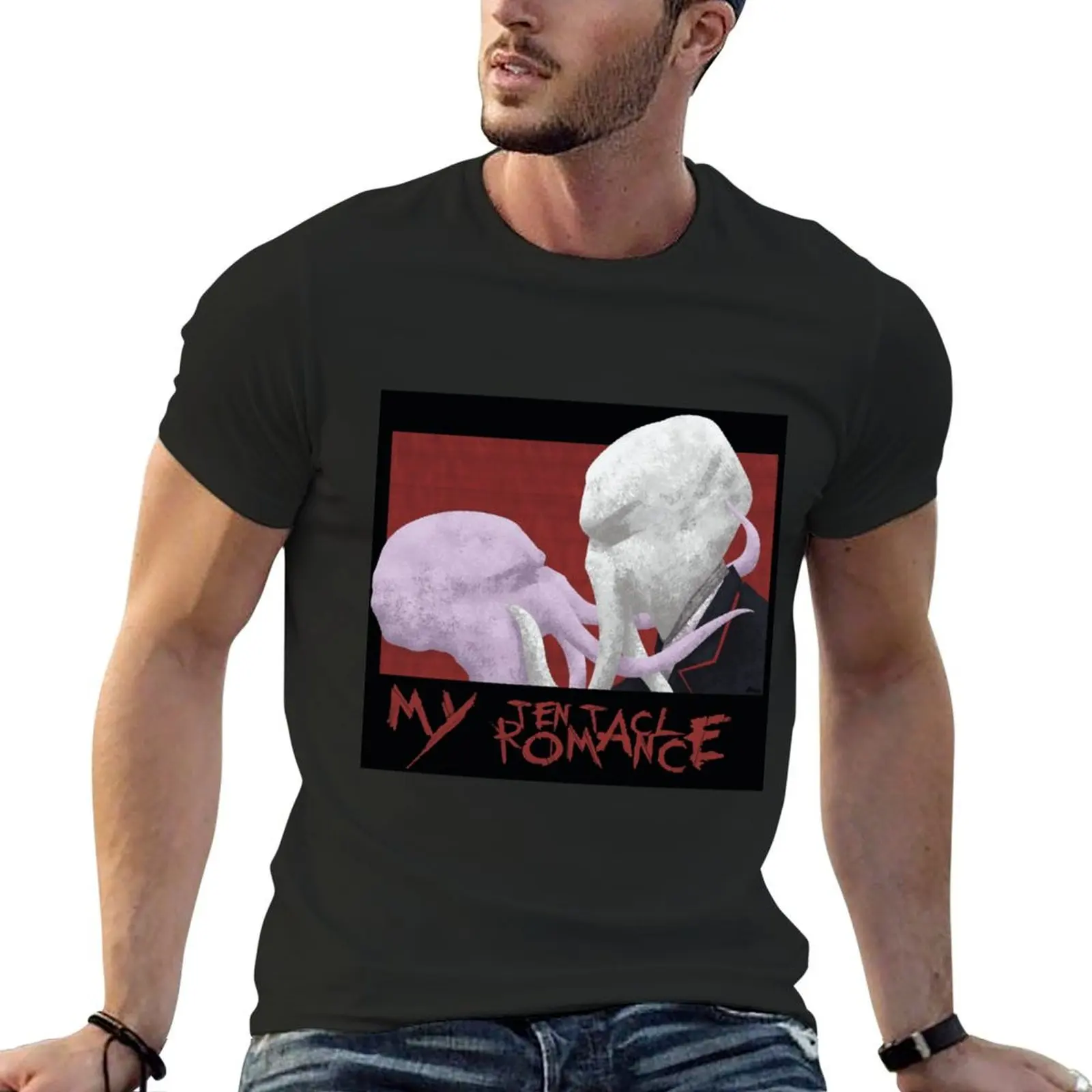 My Tentacle Romance - Illithid and Mind Flayer love Classic . T-shirt heavyweights plain graphics mens champion t shirts