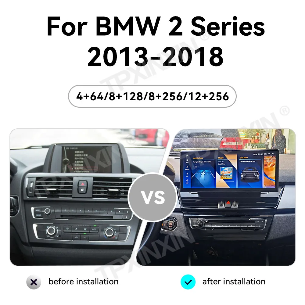 UltraThin 12.3'' Screen For BMW 2 Series F45 F22 2013-2019 Android Car Radio Multimedia Player Wireless Carplay Autoradio Stereo