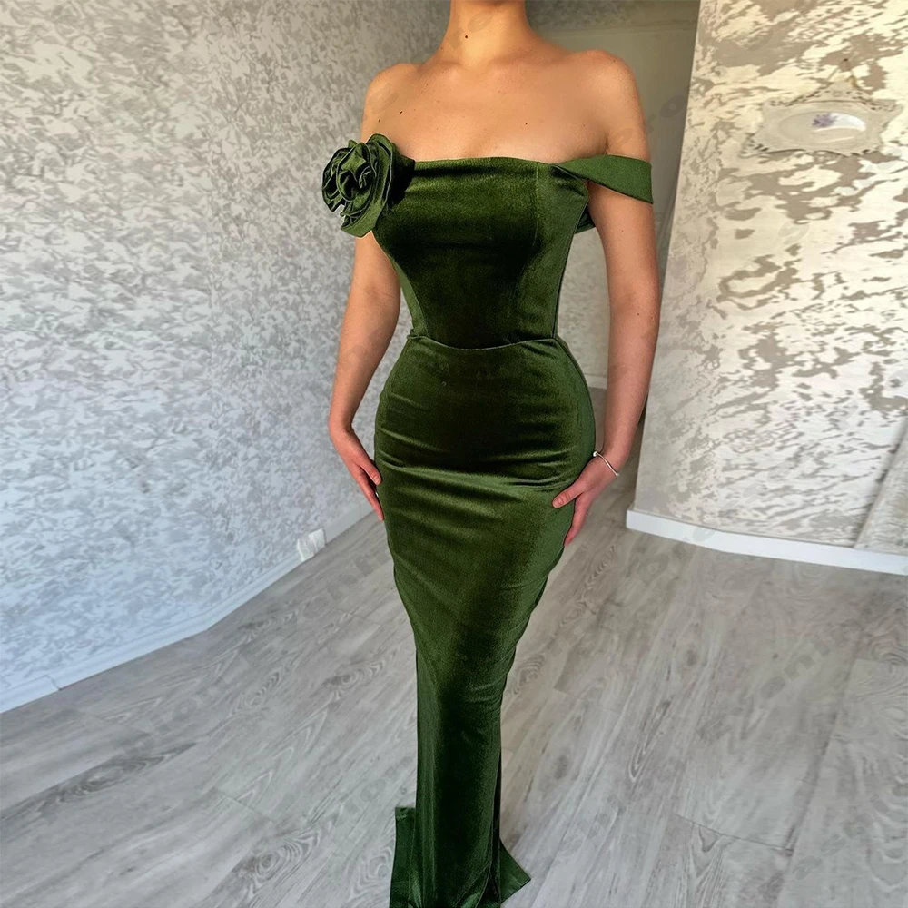 

Fascinating Beautiful Simple Satin Evening Dresses For Women Sexy Backless Mermaid Off Shoulder Slimming Party Prom Gowns 2024