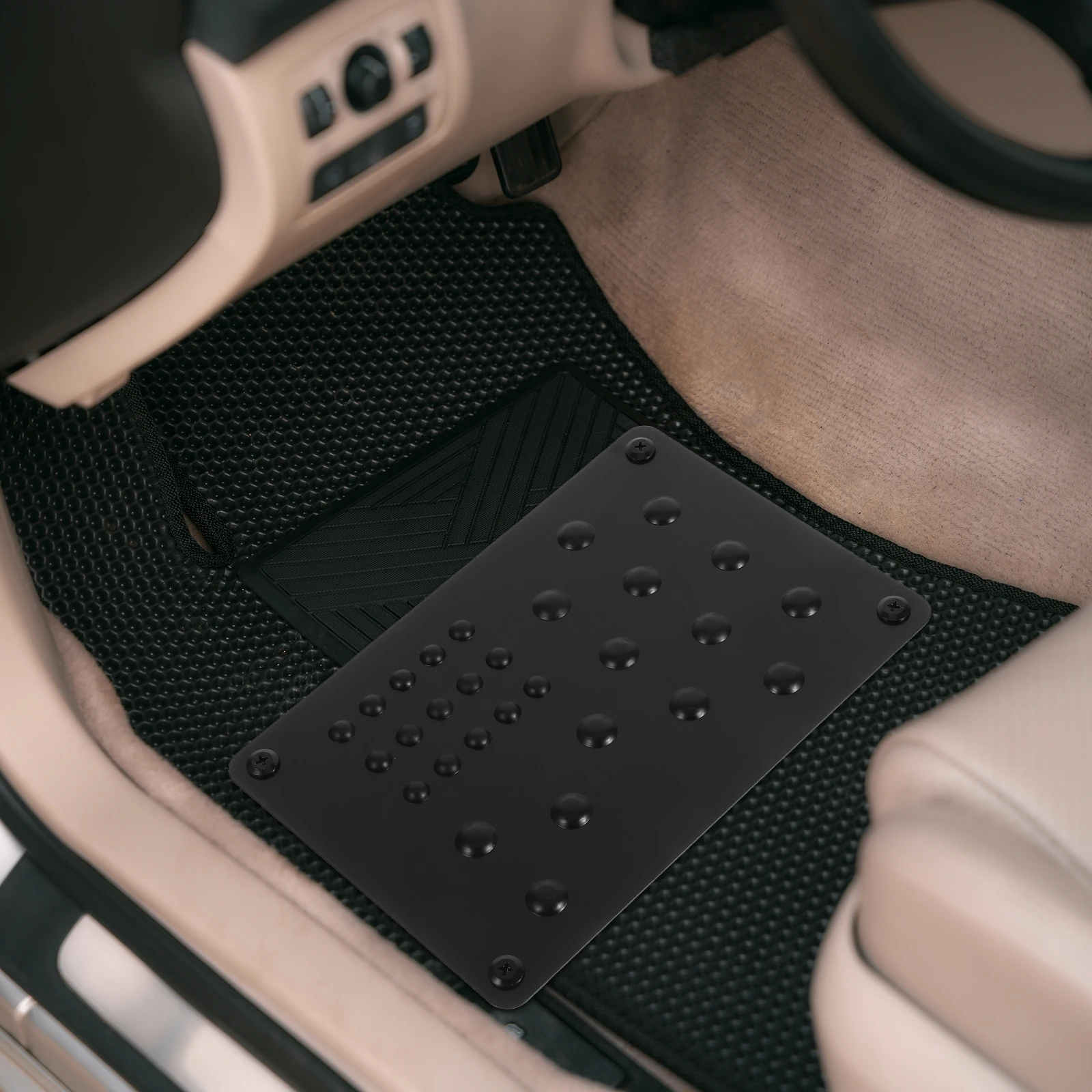

Car Foot Pedal Black Car Floor Heel Pedal Durable Rust Resistant Easy Installation Practical Simple Match Vehicles Stable Long