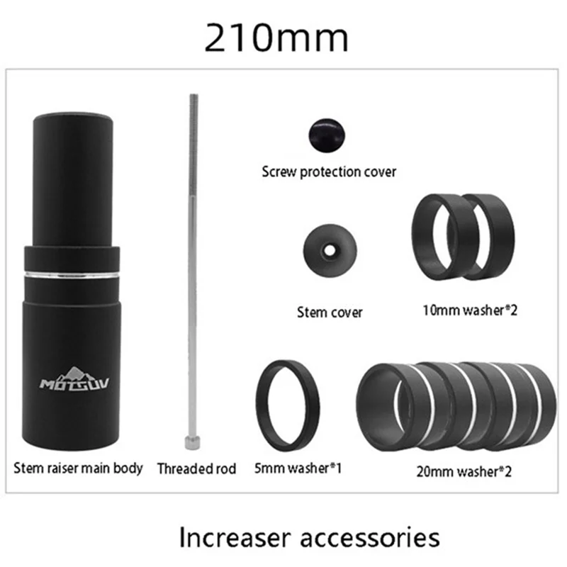 MOTSUV 28.6 مللي متر جذع دراجة جبلية زيادة أنبوب التحكم الأسود دراجة من سبيكة الألومنيوم شوكة الجذعية الناهض الدراجة الجبهة شوكة دراجة Par-AA85