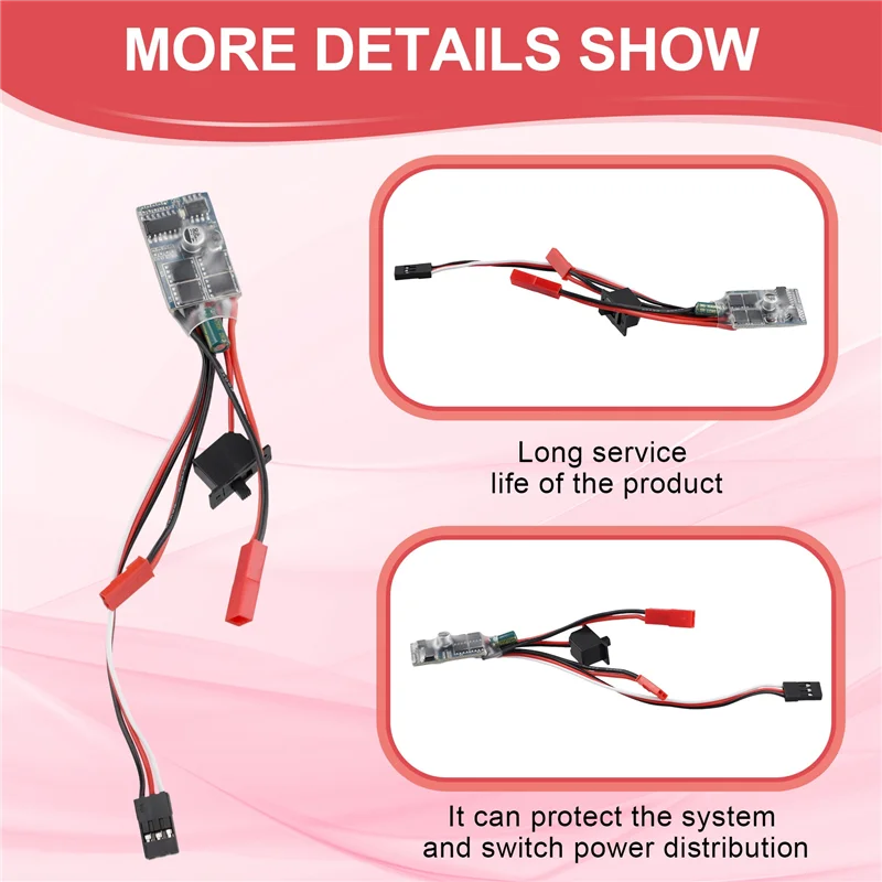 CYGJ-RC 자동차 35A ESC 정방향 역방향 브러시 브레이크 양방향 ESC 모터 속도 컨트롤러 1/16 1/18 1/24 자동차 보트 탱크