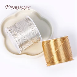 5 Meters 18K Real Gold Plated Copper Wire For Jewelry 0.2-1.0mm Beading Wire For Bracelets Jewelry Making Accessories DIY Crafts