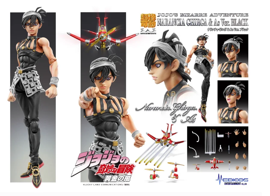 

Оригинальный медицинский Narancia Ghirga as ver. Черная модель, экшн-фигурка невероятных приключений, игрушка