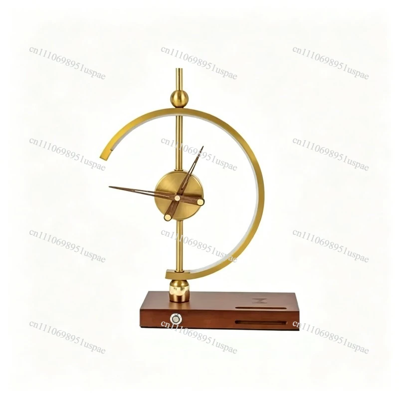 Dimmable Smart Charging Desktop Ornament Gift Gift Modern Light Luxury Creative Clock Desk Lamp