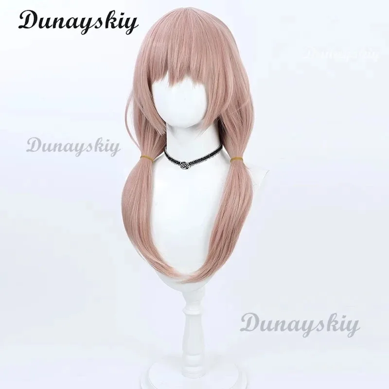 CyBlue Archive 히노미야 치나츠 코스프레 가발 게임 블루 아카이브 히노미야 치나츠 코스프레 가발 적갈색 코스프레 가발