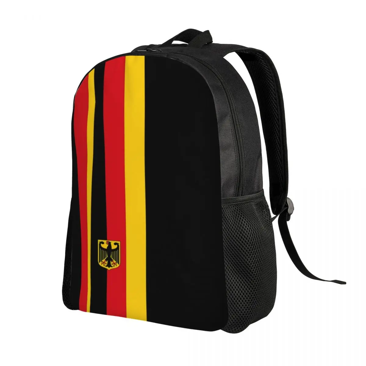 Mochila de arte abstrata personalizada para homens e mulheres, moda Bookbag para escola universitária, bandeiras alemãs, águia alemã sacos