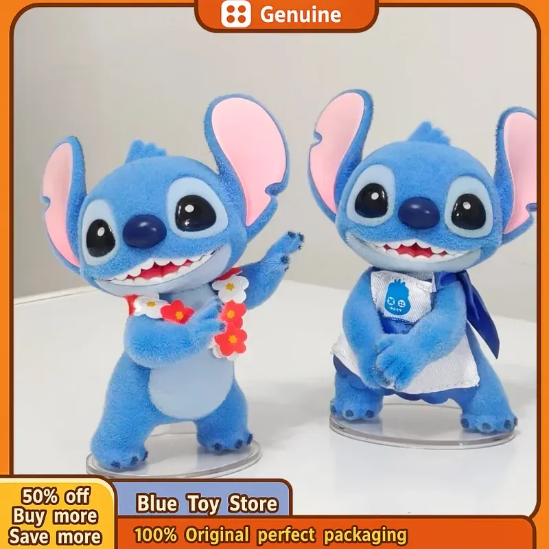 Caja ciega Original en Stock de la serie Hello Stitch, figuras Kawaii, adorno de caja misteriosa, regalo de cumpleaños para niñas y niños