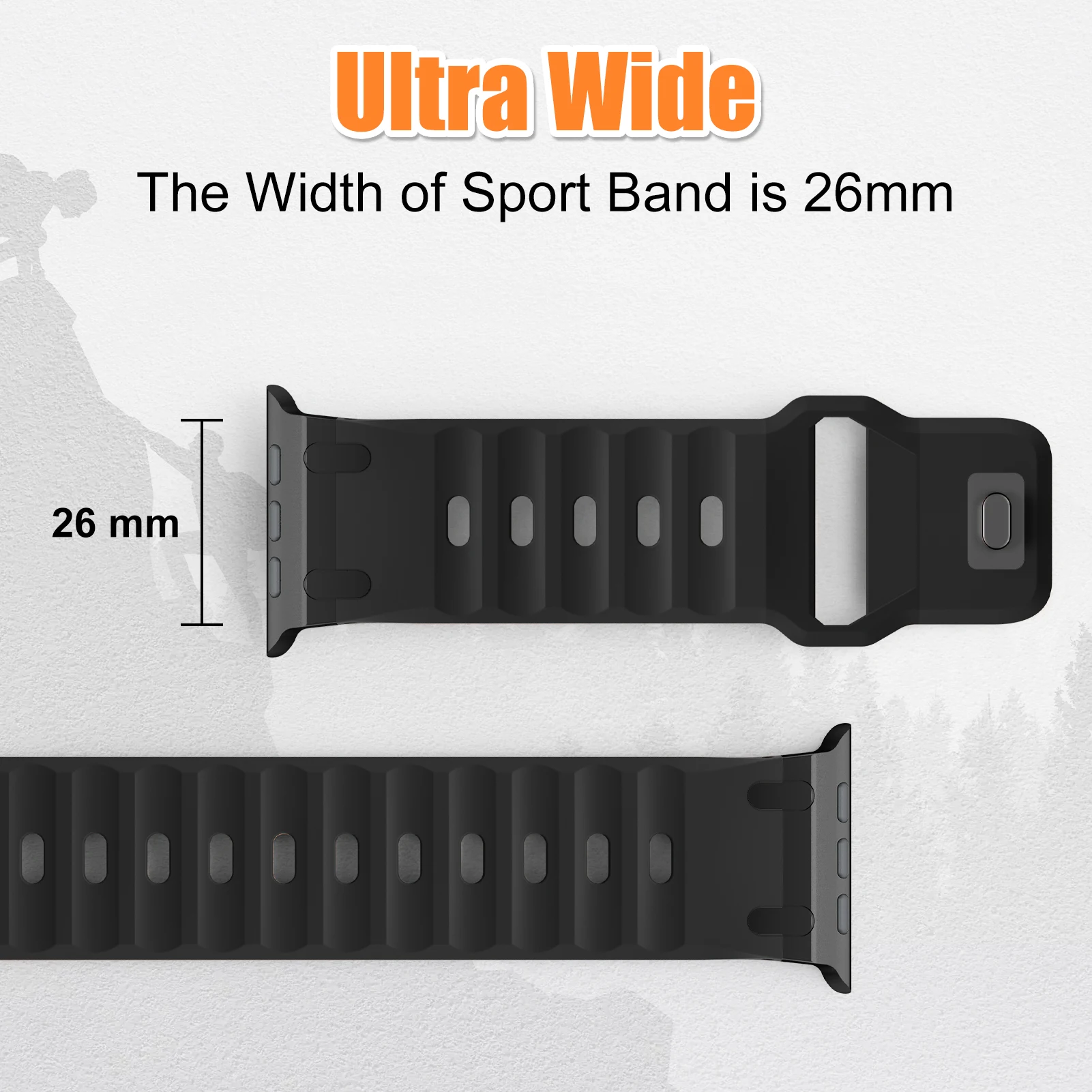 Sport-Silikonarmband für Apple Watch Ultra 2 Band 49 mm, Edelstahl-Correa-Armband, iWatch Serie 11 9 8 7 SE 10 45 mm 44 mm 46 mm – Detail 4