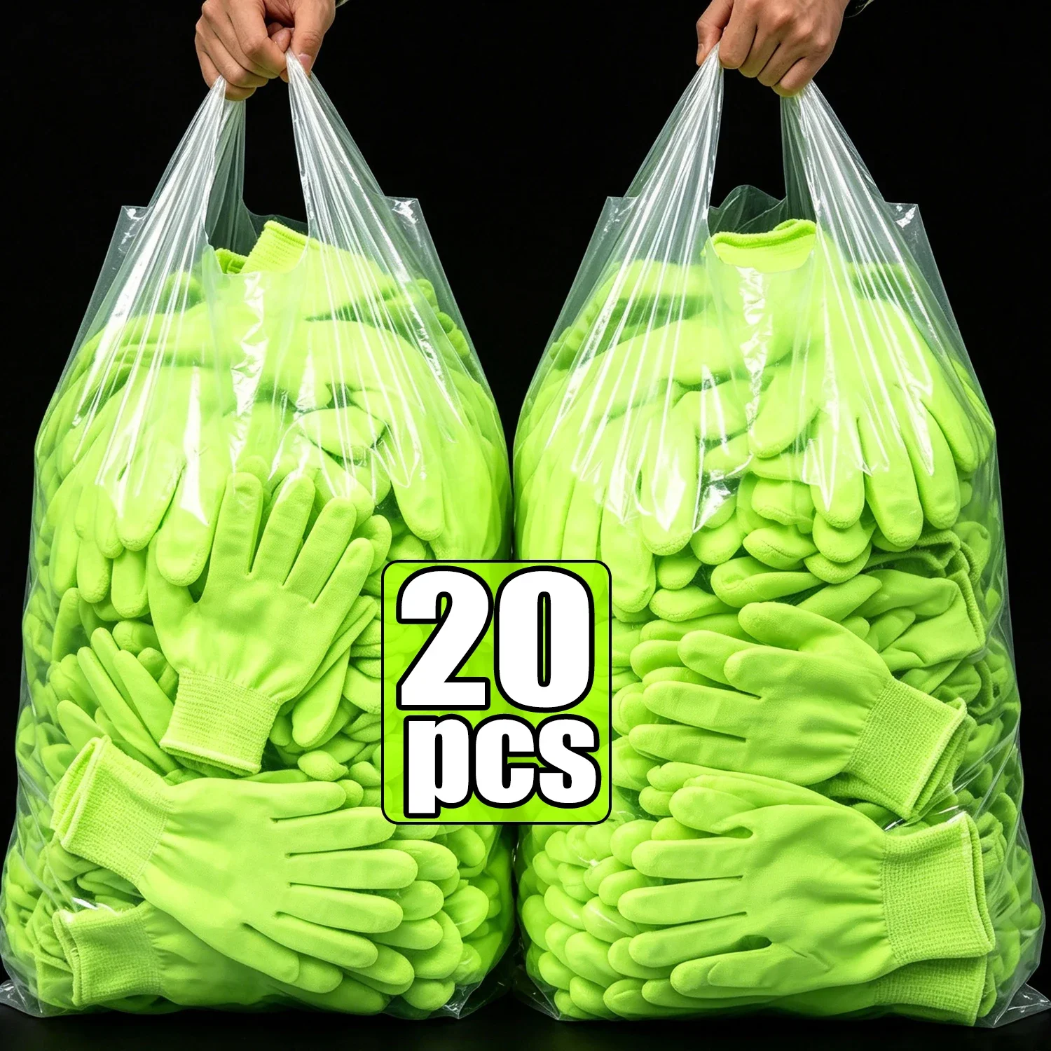 Glow UV Neon Green Gloves Party Supply Gloves Unisex Nylon Luminous Party Favors Decor Supplies Accessories Birthday Gift Lovers