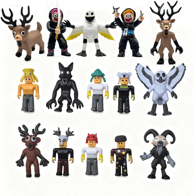 

5-15pcs/set Hot 99 Nights in The Forest Action Figure Deer Owl Goat Figurine Desktop Model Ornaments Toys Fans Christmas Gifts