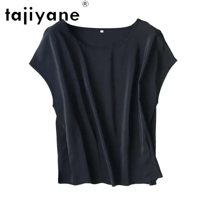 

TAJIYANE 100% Mulberry Silk Tanks Top Woman Black Casual Vest Sleeveless Premium Summer Tops 2026 New Women Clothes топ женский