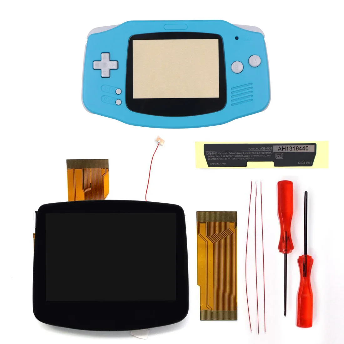 إسقاط في 2025 GBA V5 مصفح IPS LCD مجموعات الإضاءة الخلفية 3.0 بوصة 720*480 شاشة عرض ل Gameboy Advance FRM ريترو بكسل