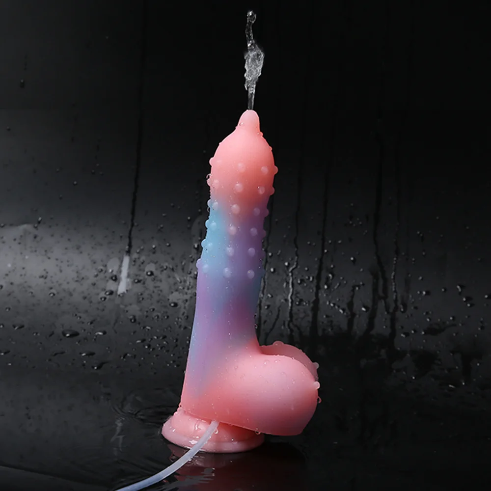 Luminous Penis Squirting Dildo Adult Sex Toys For Women Couples Realistic Huge Ejaculating Spray Water Penis Suction Cup Dildos