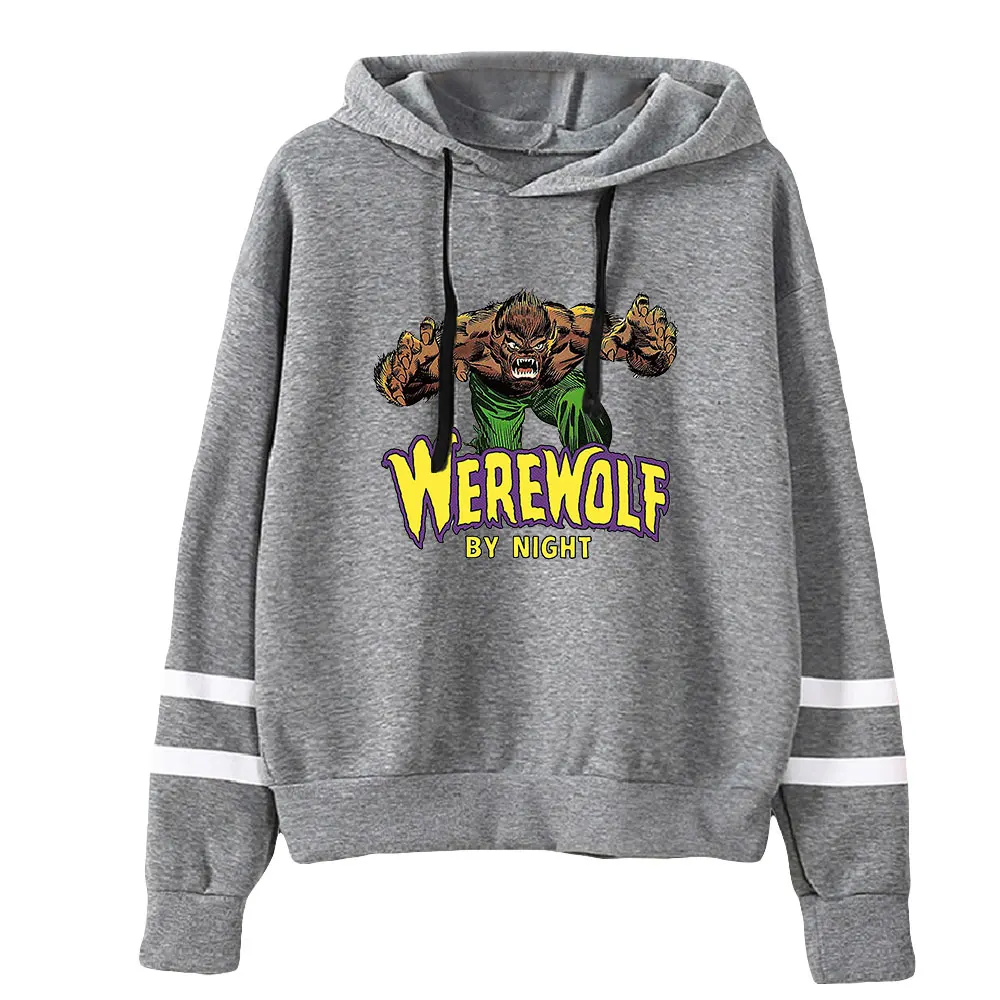 Kaus lengan bar paralel Unisex Film malam Werewolf pakaian Fashion Hoodie Film baru