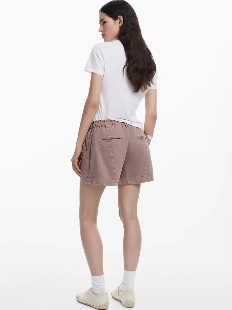 Shorts de trabalho casuais com bolso lavado e envelhecido espanhol para pedido original de comércio exterior