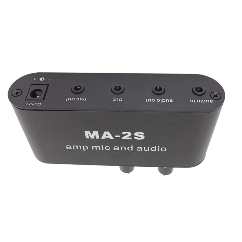 3.5mm Condenser Microphone Amplifier Headphone Amplifier Music Audio Preamplifier Mixing Board MA-2S-ABFT