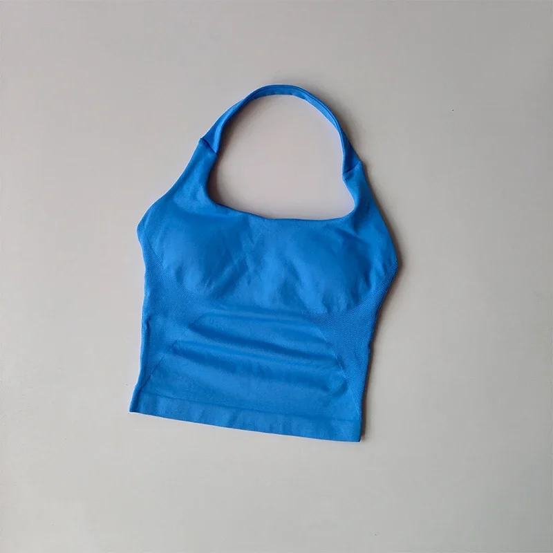 Seamless Cross Back Yoga Sports Bra Summer Shock Proof Gym Workout Fitness Push up Top Yoga Running Active Sportswear Vest Bra