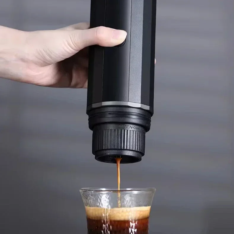 zeroHero Fully Automatic Portable Mini Coffee Espresso Machine 15 Bar Rechargeable Hot Water Outdoor Capsule Coffee Machine