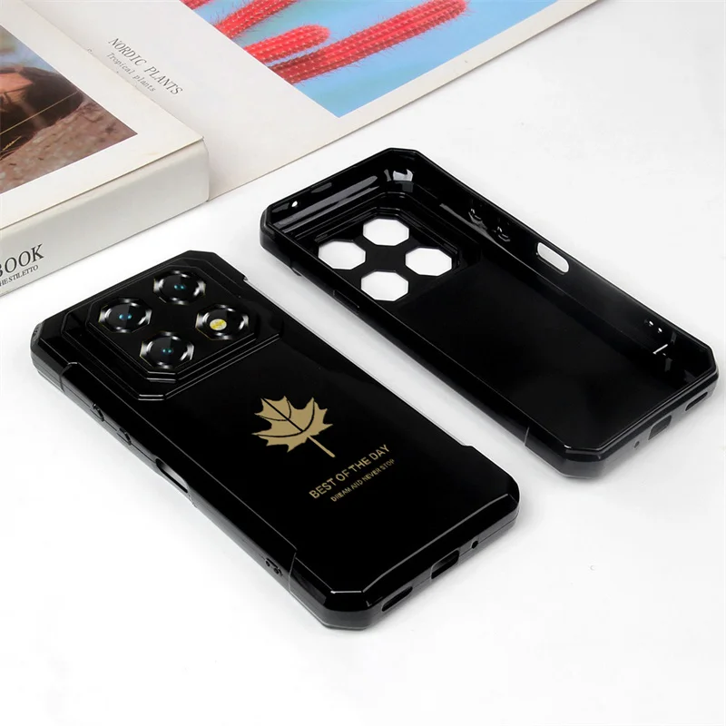 

For Oukitel WP60 5G Cover Luxury Maple Leaf Silicone TPU Soft Case For Oukitel WP60 5G Shell Funda Capa