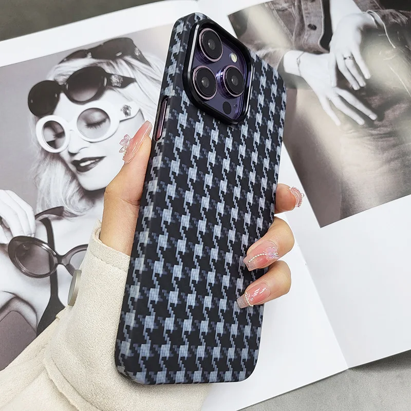 For Apple 14Promax phone case true aramid fiber Samsung z fold5 European and American premium sense 14pro new