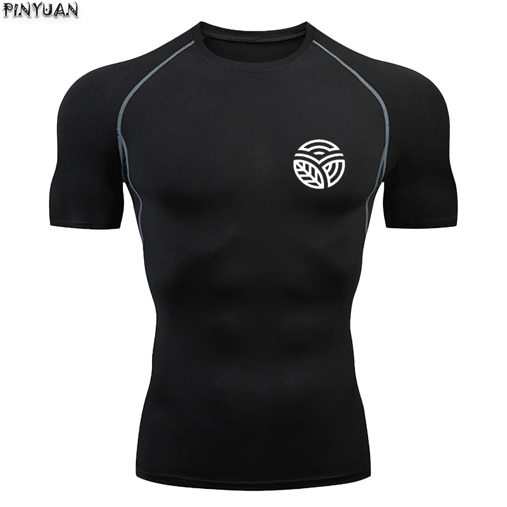 

(Summer Night) Sports training, fitness, quick drying, breathable, super elastic men's short sleeved T-shirt