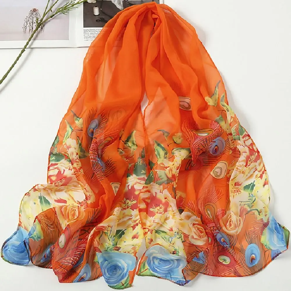 Ladies Chiffon Scarf Summer Beach Sarong Scarf Hijab Shawl Head Wrap Accessories