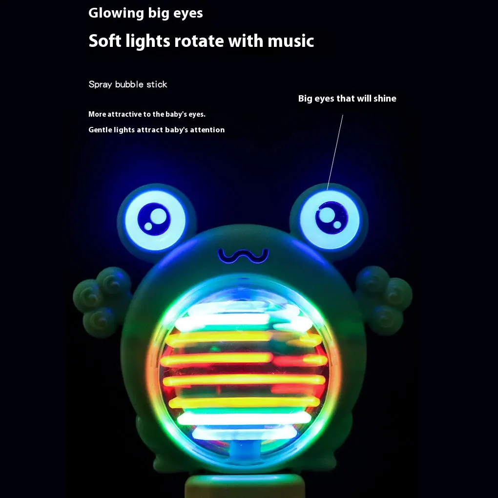 Baguette musicale en caoutchouc lapin/grenouille pour enfants, avec lumières rotatives, jouets électriques à baguette LED