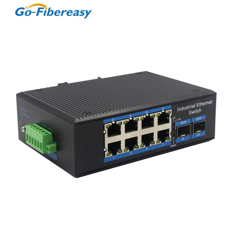 Imagem -04 - Switch Ethernet de Alumínio com Portas Gigabit Switch Poe Industrial l2 Mais Suporte de Gerenciamento Ieee802.1ad Q-in-q Empilhamento Vlan Robusto Ip40