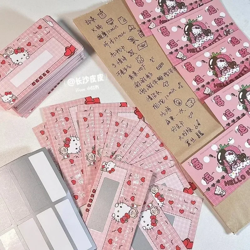 Nouveau Hello Kitty Sanrio Anime dessin animé Mini carte à gratter créatif fait maison jeu de cartes à gratter récompense jouet de vacances pour enfants cadeau