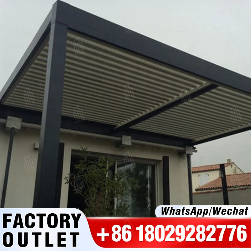 

Factory Wholesale Outdoor Gazebo Electric Aluminium Louvered Roof Pergola Kits