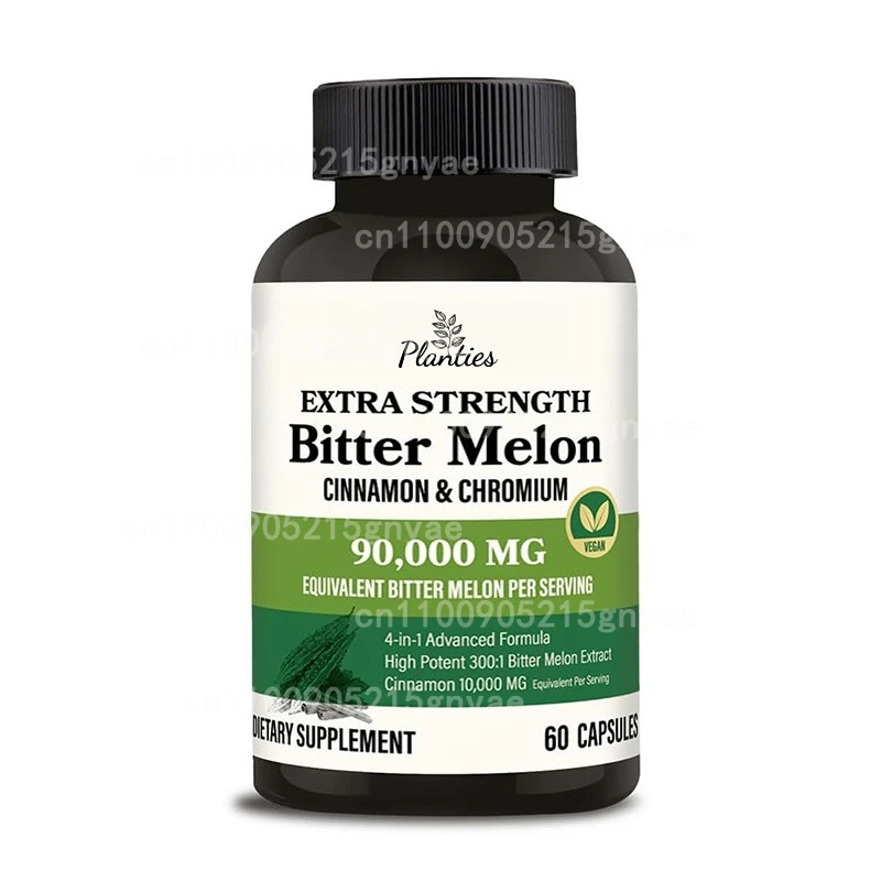 

Bitter Melon Capsules - Balances Blood Sugar Levels, Promotes Digestive Health, Boosts Energy, and Strengthens Immunity