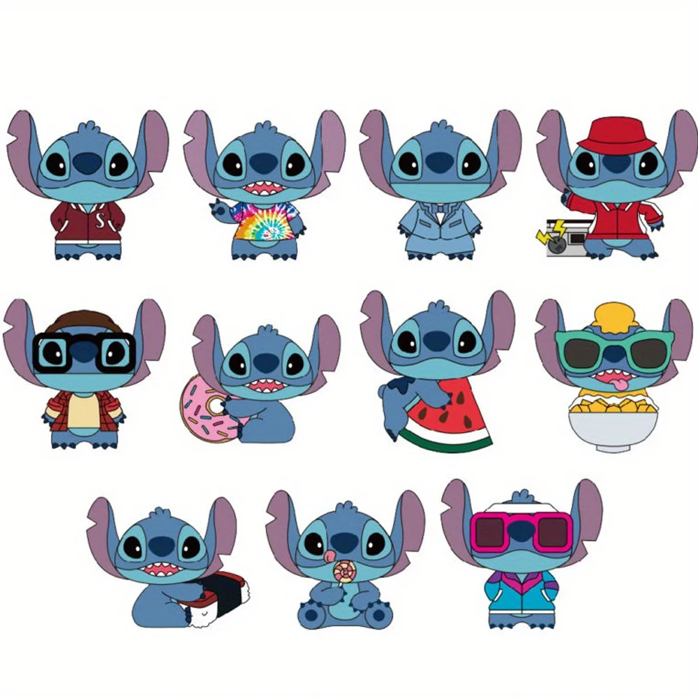 พวงกุญแจตัวละครอนิเมะแบบกล่องสุ่มลิขสิทธิ์แท้จากสติทช์  พร้อมคลิปหนีบกระเป๋า  ของขวัญ 1 ชิ้น ดิสนีย์