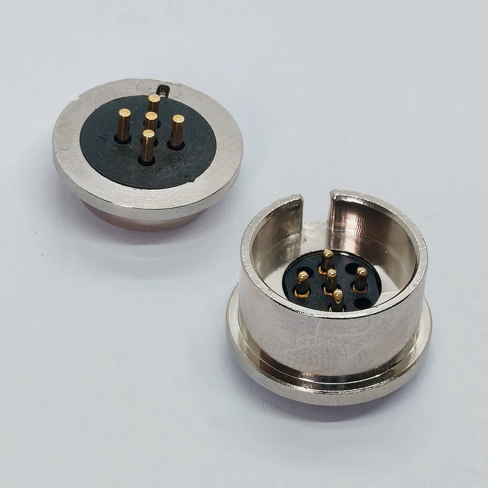 1 Stück Wasserdichter Magnetischer Feder-Pogo-Pin-Steckverbinder 5-Pin 2A 5V Männlich Weiblich Sondenkartensteckplatz Magnetischer DC-Ladeanschluss – Detail 2