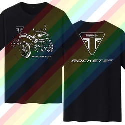 T-Shirt da uomo in cotone 2024 estate 100% Casual trifhs Rocket 3 Gt T-Shirt da motociclista a maniche corte Streetwear Cool Tee