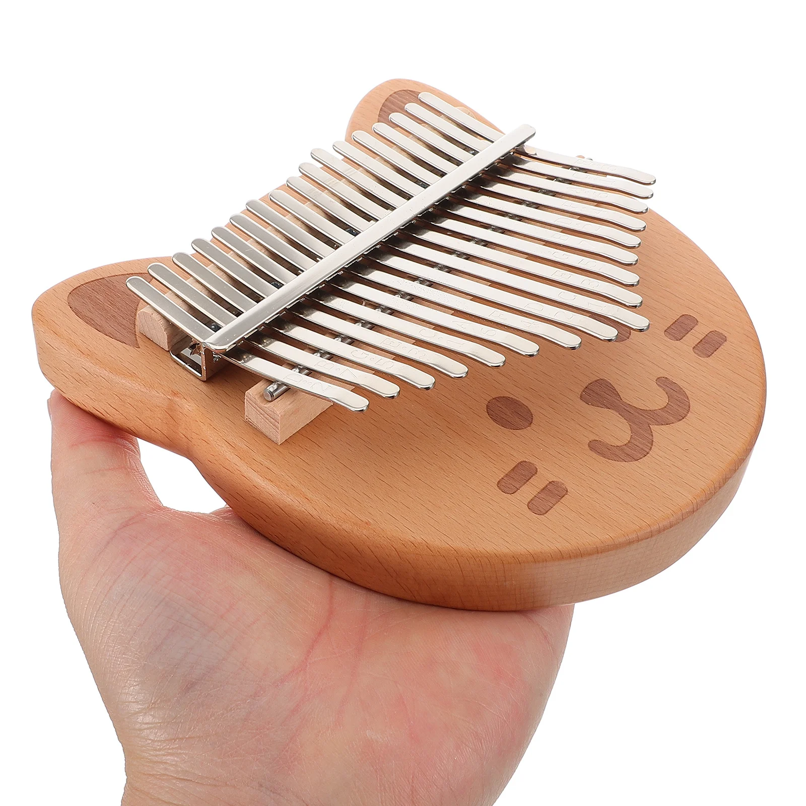 بيانو إصبع خشبي مكون من 17 مفتاحًا للمبتدئين، أداة موسيقية كاليمبا مدمجة مع صوت أثيري #5